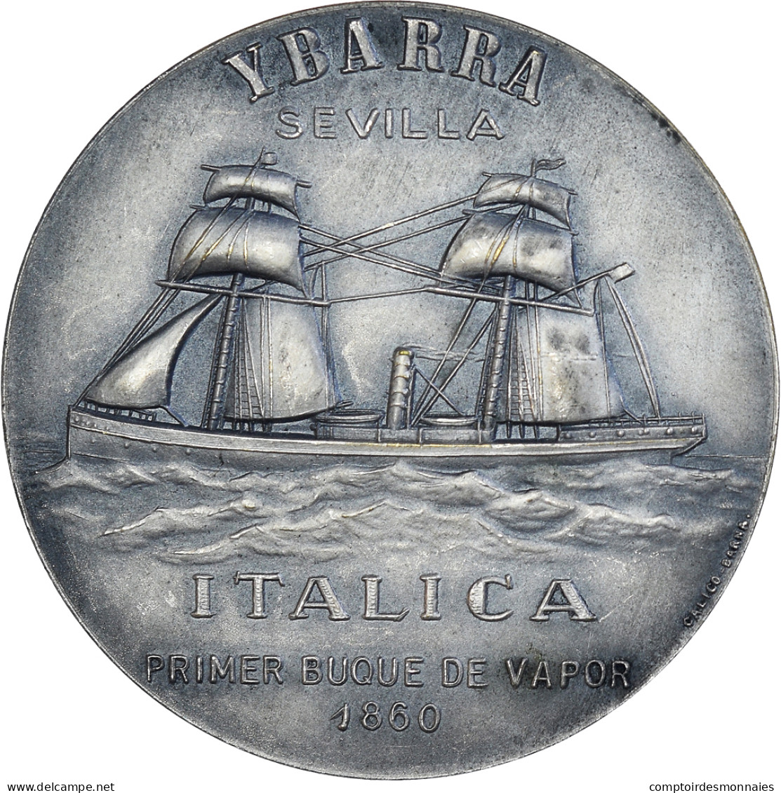 Espagne, Médaille, Cruceros Ybarra, Cabo San Roque, Shipping, Undated (1966) - Andere & Zonder Classificatie