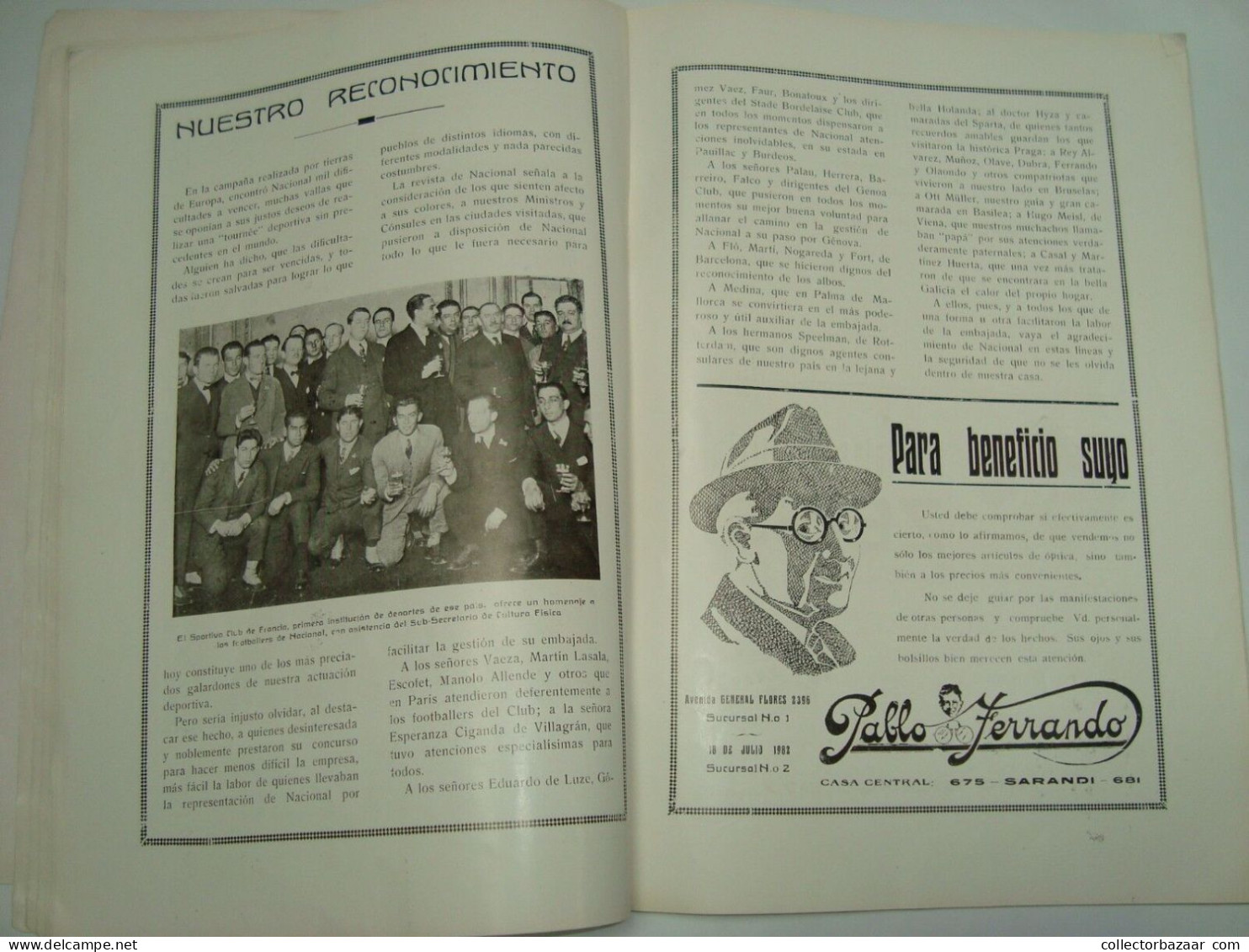 CNF URUGUAY 1925 SOCCER MAGAZINE & POSTER GENOA BARCELONA NETHERLAND FRANCE - Libros