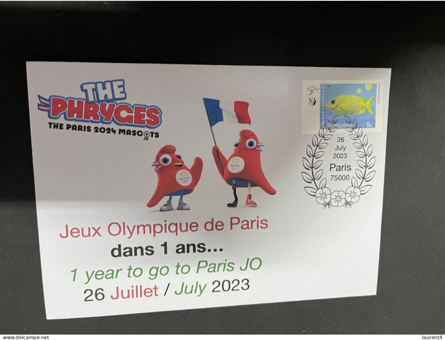 26-7-2023 (3 S 48) Jeux Olympique - JO De Paris - 1 Year To Go Today - 1 Ans Avant Ce Jour... - Summer 2024: Paris