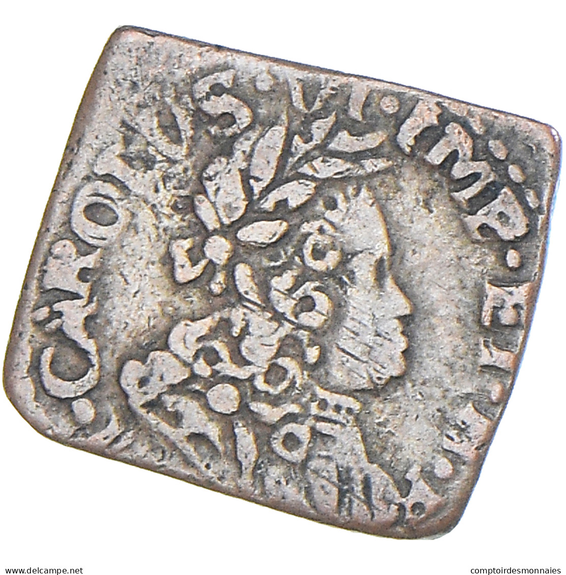 Monnaie, États Italiens, Charles VI, Quattrino, 1707-1740, Milan, TB, Cuivre - Monnaies Féodales