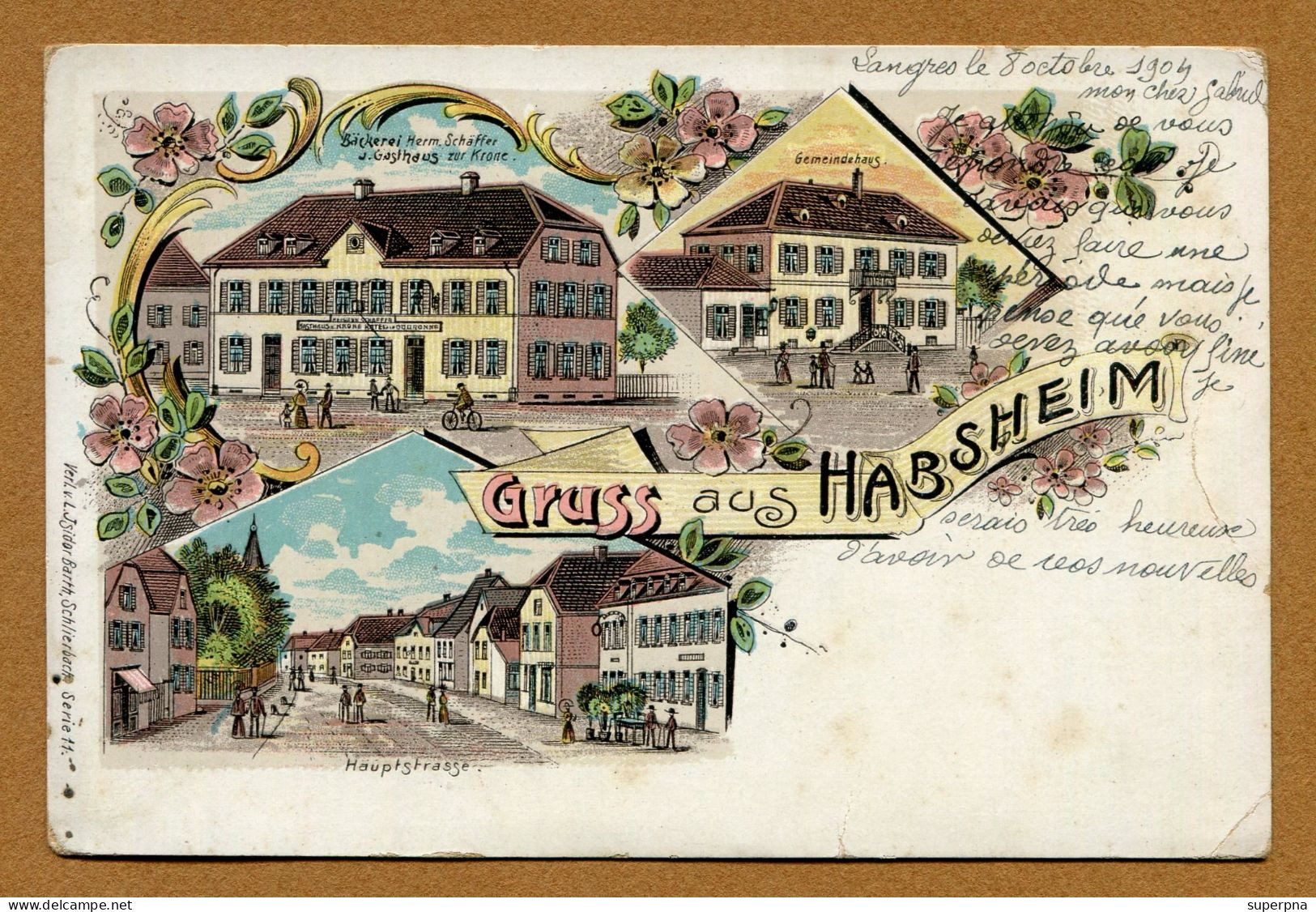 HABSHEIM  (68)  : " GRUSS " - Habsheim