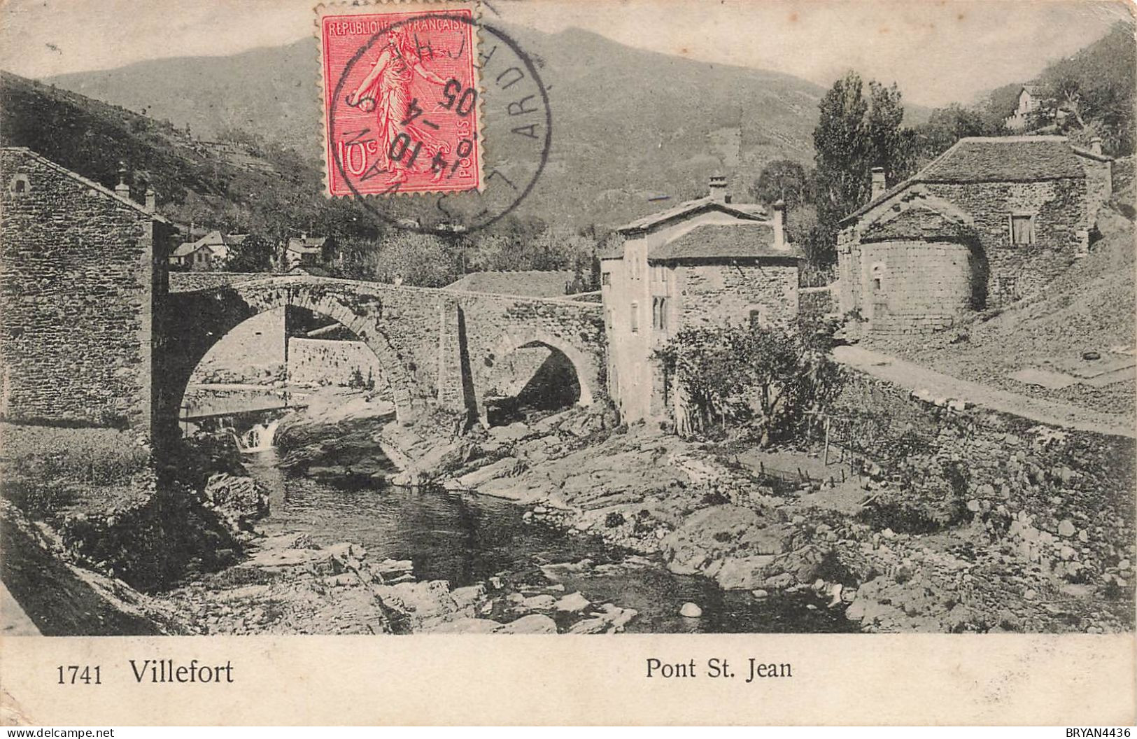 48 - CHATEAUNEUF DE RANDON - VUE PRISE Du CALVAIRE - CARTE TRES BON ETAT - Chateauneuf De Randon