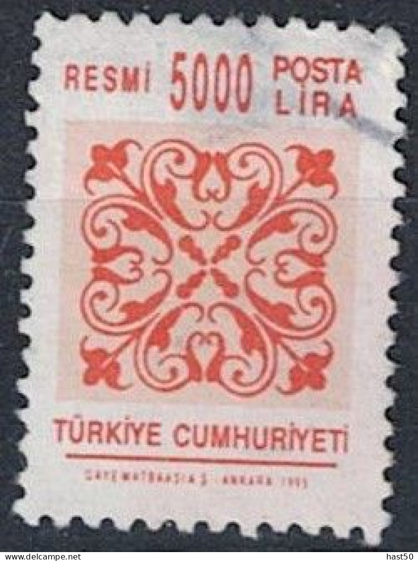 Türkei Turkey Turquie - Dienst/Service Ornament (MiNr: 206) 1995 - Gest Used Obl - Francobolli Di Servizio