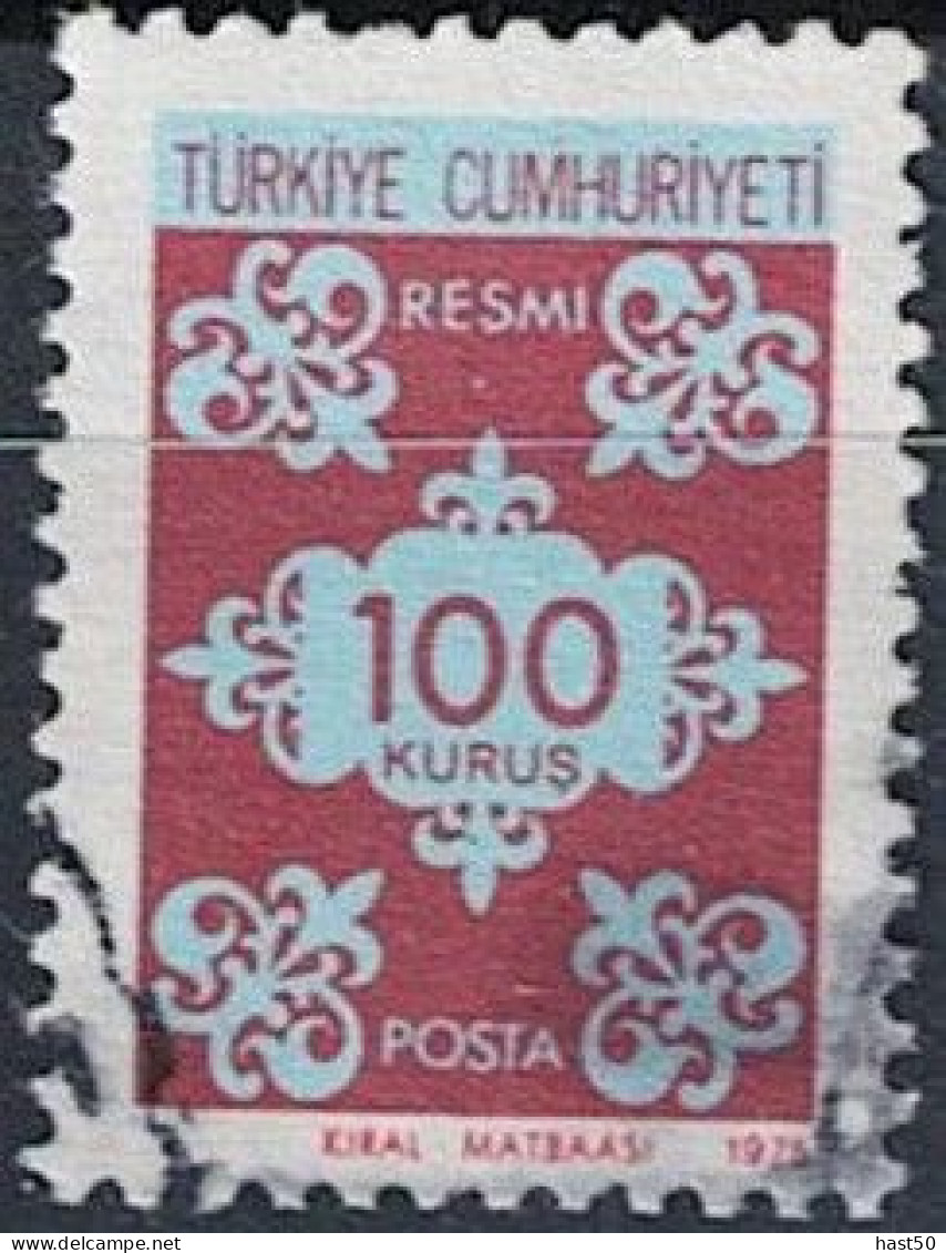 Türkei Turkey Turquie - Dienst/Service Ornament (MiNr: 140) 1975 - Gest Used Obl - Francobolli Di Servizio