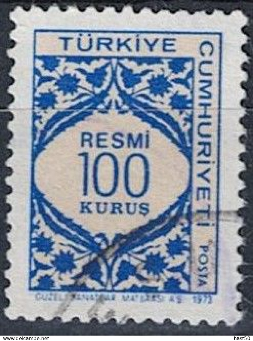 Türkei Turkey Turquie - Dienst/Service Ornament (MiNr: 133) 1973 - Gest Used Obl - Francobolli Di Servizio