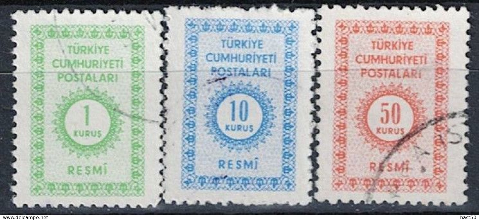 Türkei Turkey Turquie - Dienst/Service Wertziffer Im Sonnenkranz (MiNr: 100/2) 1965 - Gest Used Obl - Francobolli Di Servizio