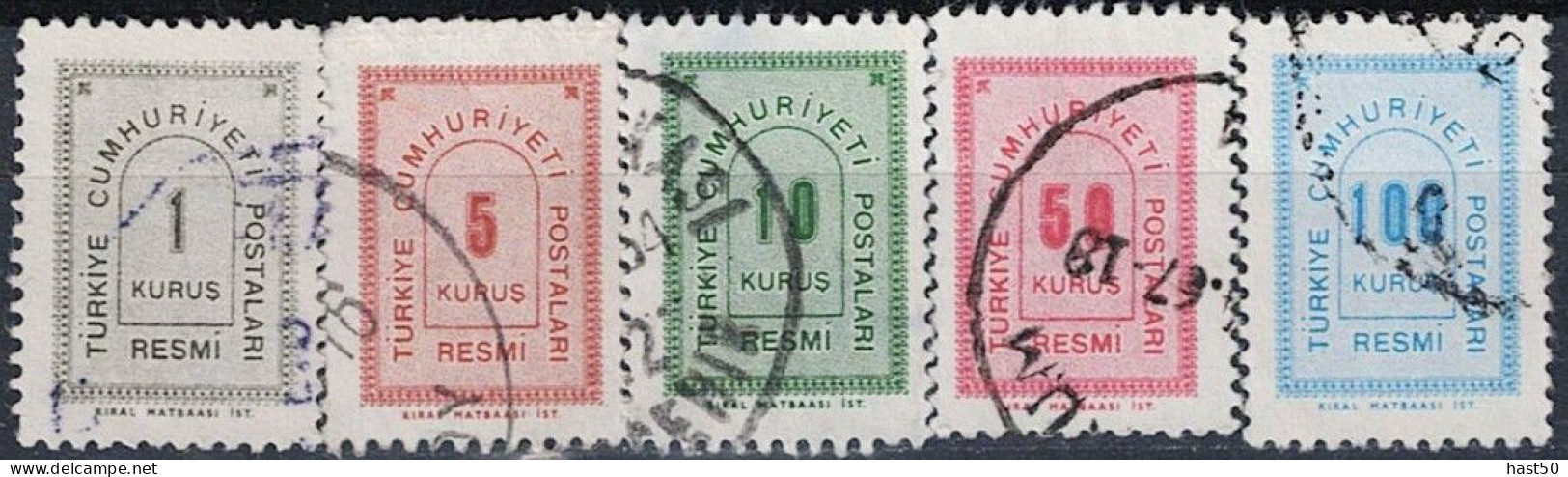 Türkei Turkey Turquie - Dienst/Service Wertziffer Im Bogen (MiNr: 85/9) 1963 - Gest Used Obl - Sellos De Servicio