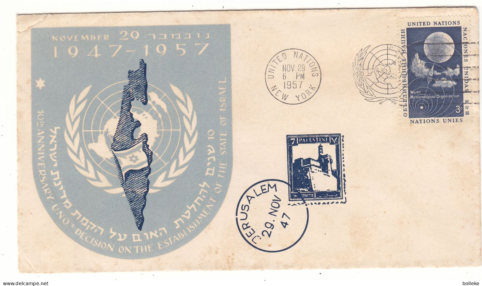 Nations Unies - New York - Lettre De 1957 - Oblit New York - Météorologie - - Brieven En Documenten