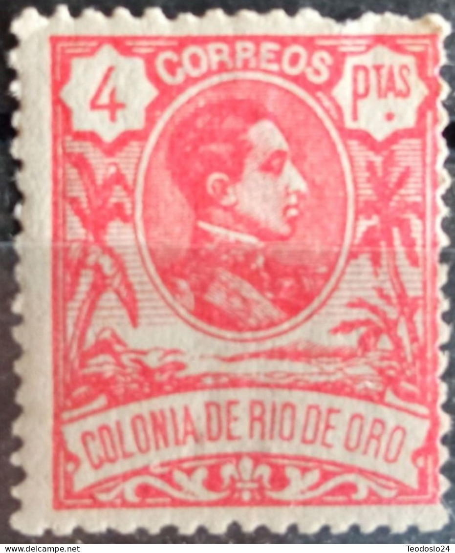 Río De Oro 1909- 4 Pesetas Alfonso XIII. Edif 52 ** - Rio De Oro