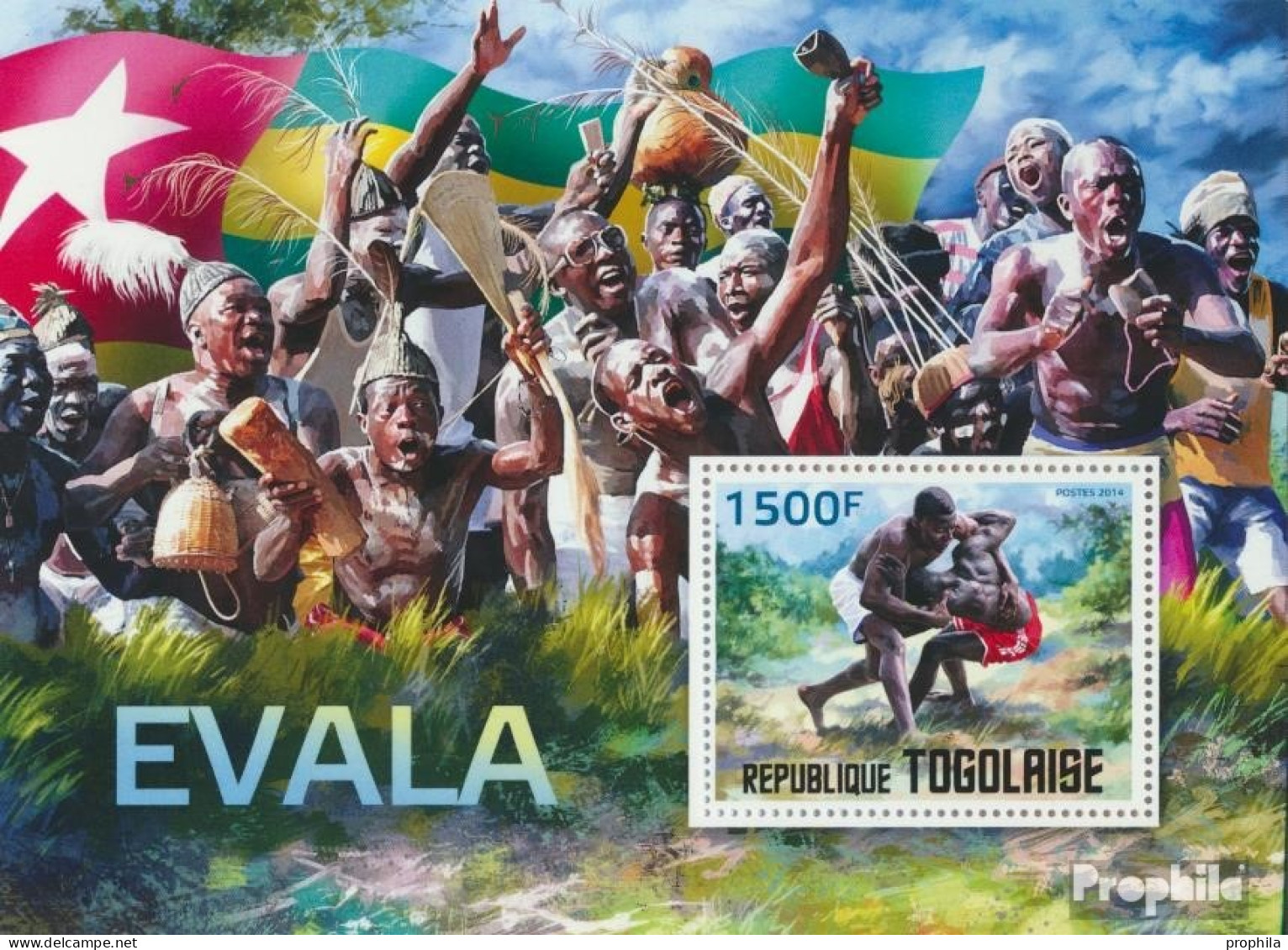 Togo Block 1017 (kompl. Ausgabe) Postfrisch 2014 Evala-Ringkampf - Togo (1960-...)