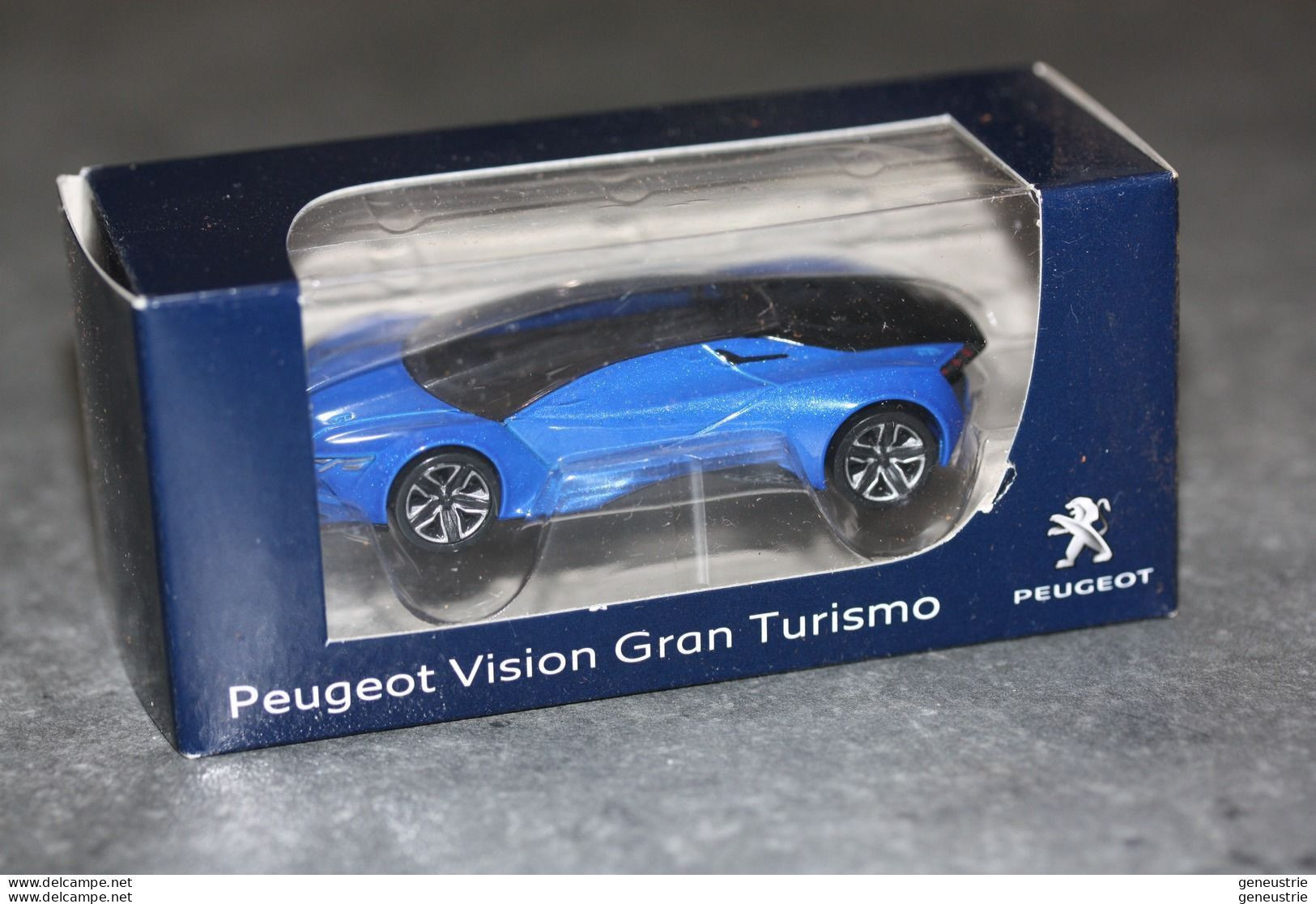 Voiture Miniature Bleue "Peugeot Vision Gran Turismo 1/64e / 3 Inches Norev - Vision GT 2015" PSA - Norev