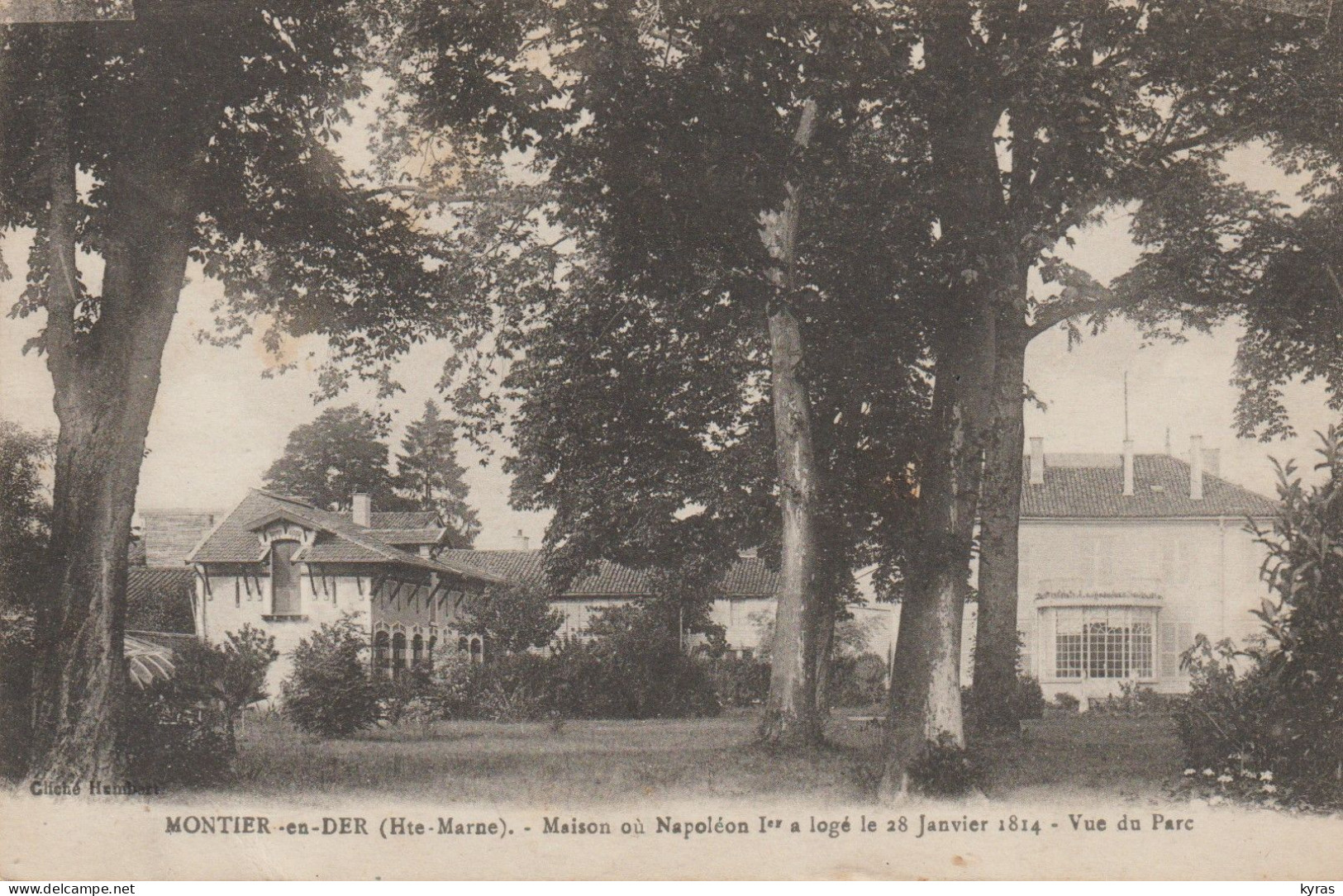 (52) MONTIER-en-DER . Maison Où NAPOLEON 1er A Logé Le 28 Janvier 1814 . Vue Du Parc - Montier-en-Der