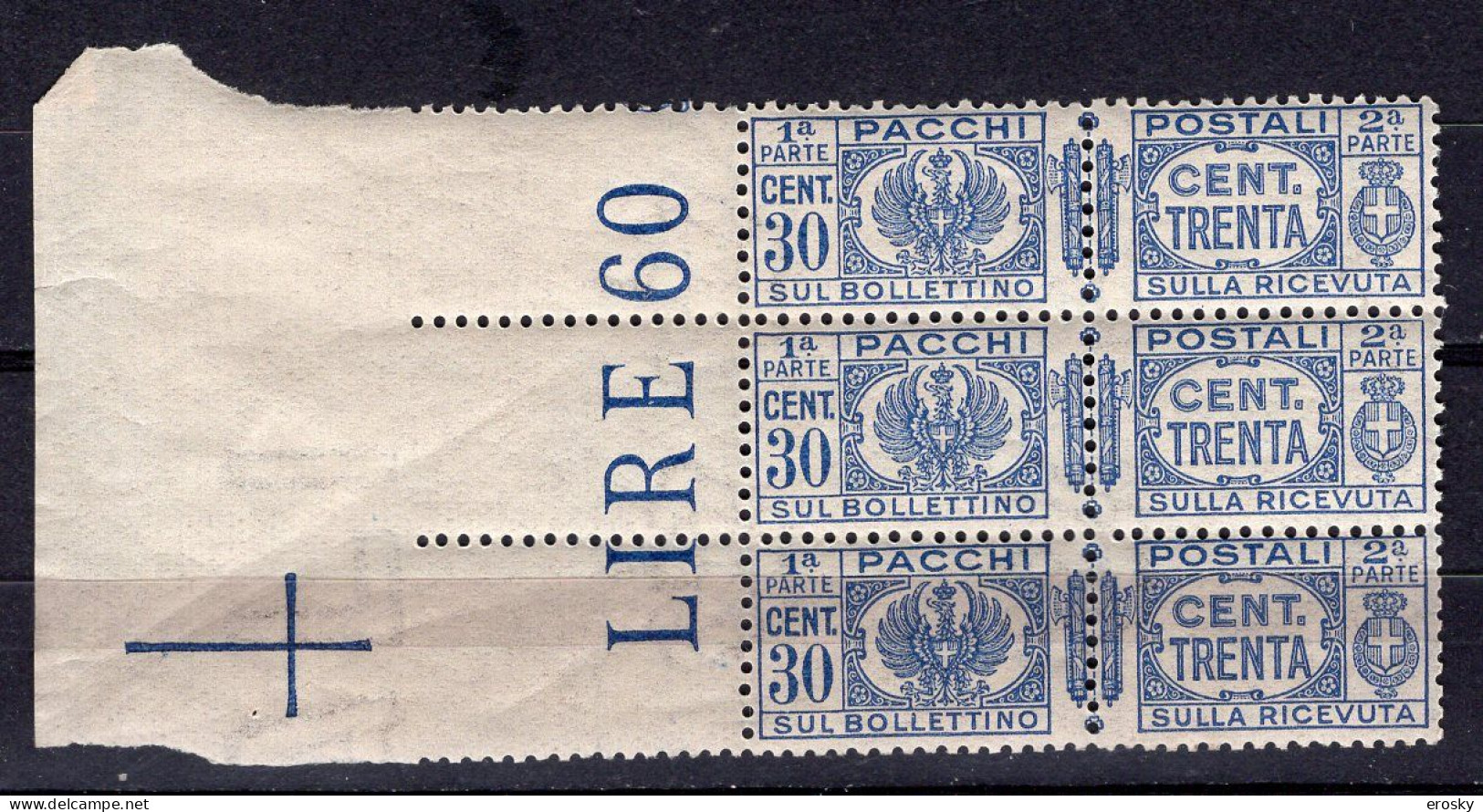 Z6097 - ITALIA REGNO PACCHI SASSONE N°27 ** - Paketmarken