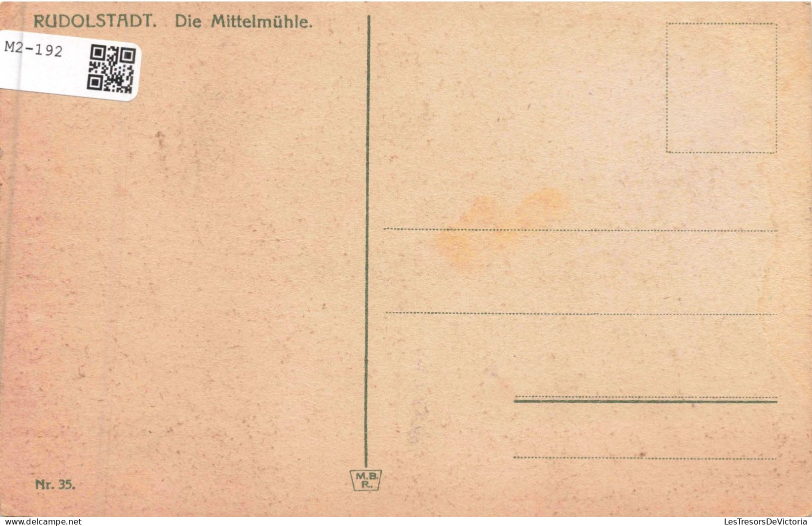 ALLEMANGE - Rudolstadt - Die Mittelmühe - Carte Postale Ancienne - Saalfeld
