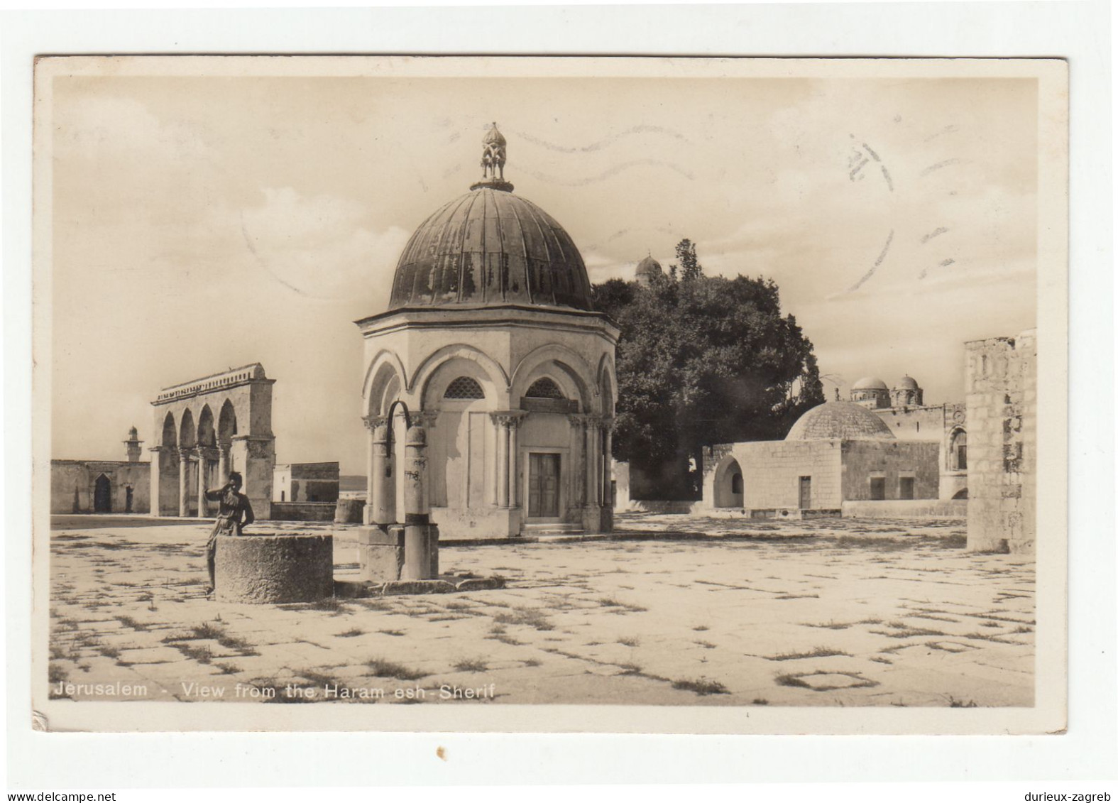 Jerusalem - VIew From The Haram Esh-Sherif Old Postcard Posted 1930 Jerusalem To Belgrad B230801 - Palestine