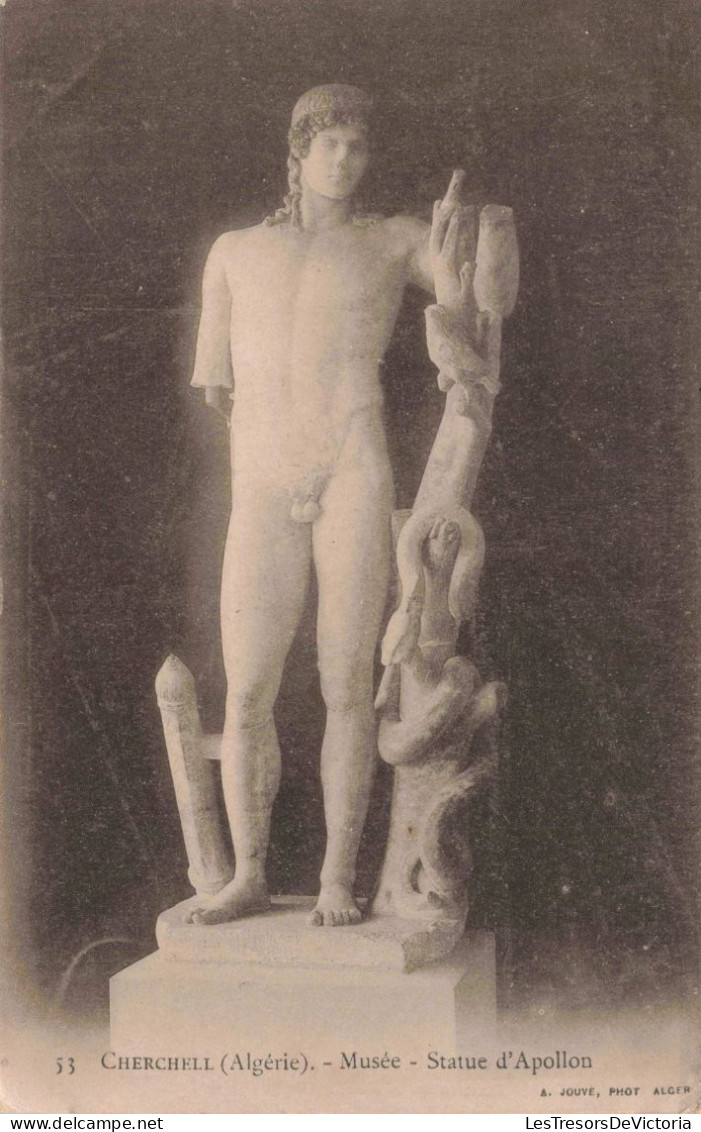 ALGERIE - Cherchell - Musée - Statue D'Apollon - Carte Postale Ancienne - Hombres