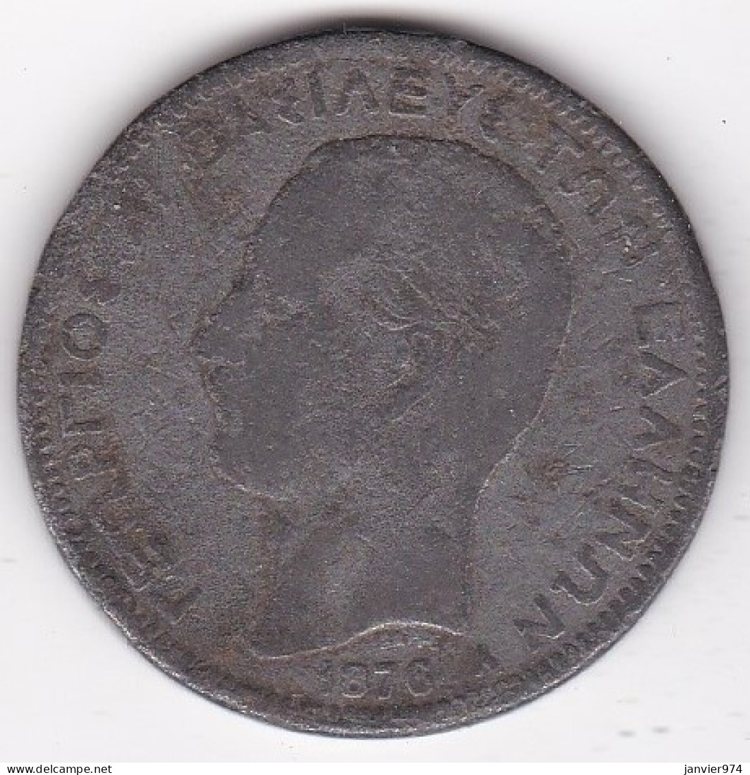 Fausse D’époque En Etain , 5 Drachmes 1876 A , George I, 38 Mm, 18,1 G - Griechenland