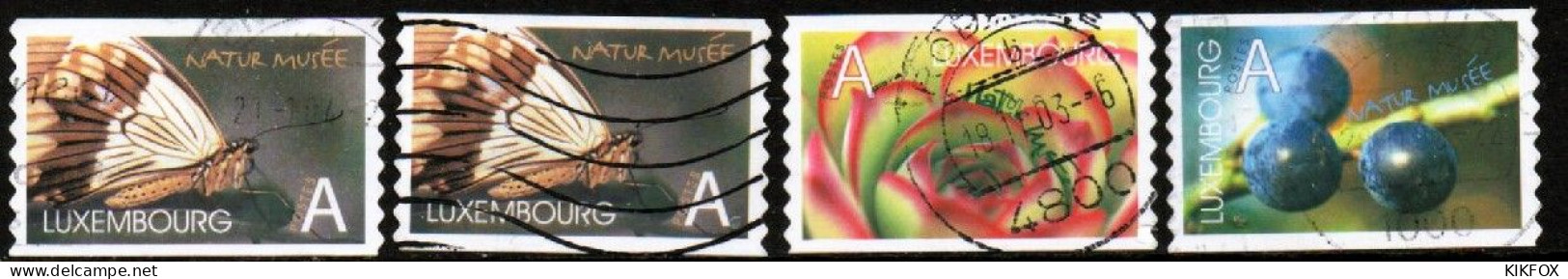 LUXEMBOURG, LUXEMBURG 2002, SATZ MI 1585 A - 1588 A, NATURMUSEUM,  GESTEMPELT, OBLITÉRÉS - Usados