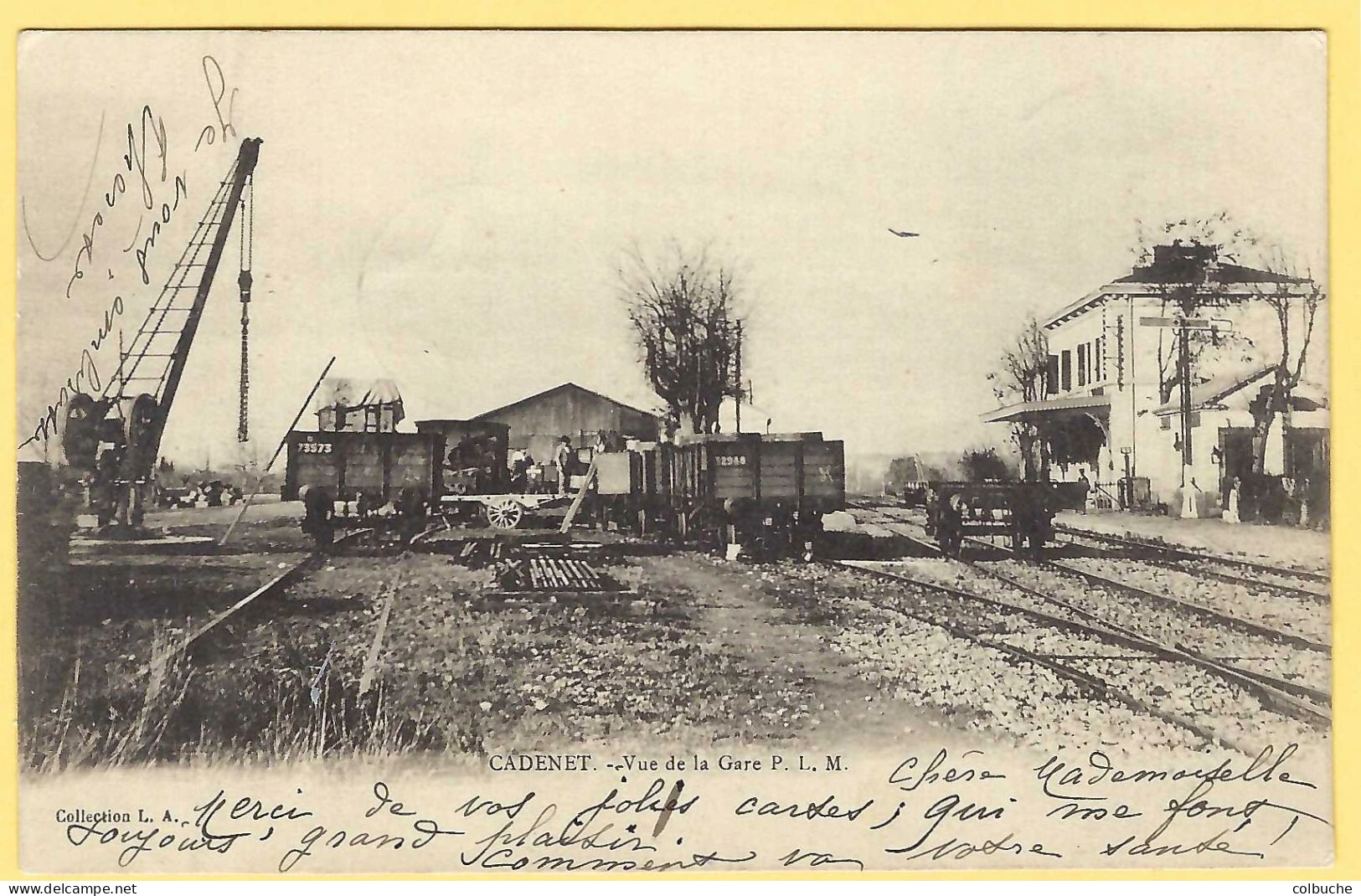 84 - CADENET +++ Vue De La Gare P.L.M. +++ Carte Pas Courante +++ - Cadenet