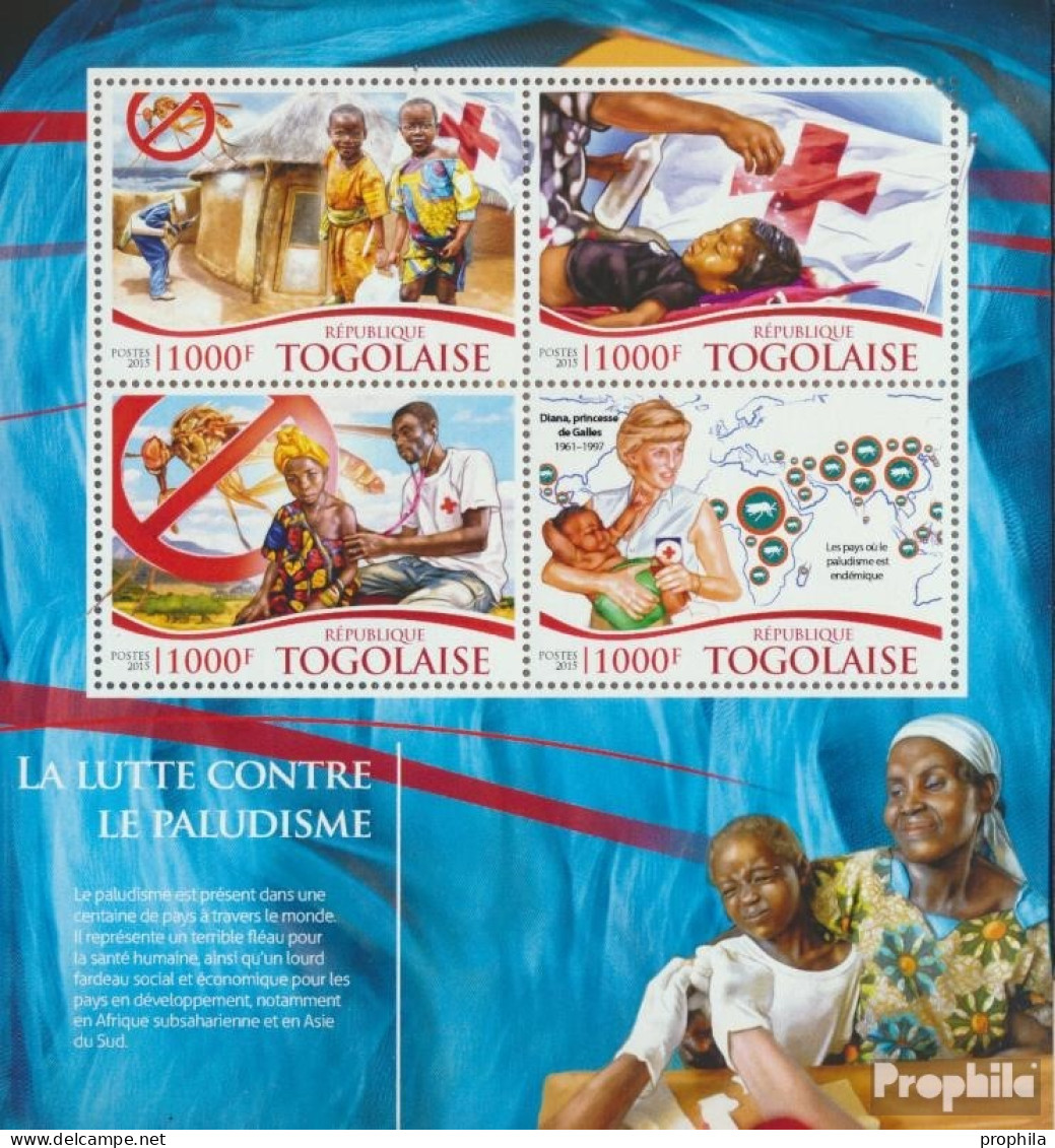 Togo 6844-6847 Kleinbogen (kompl. Ausgabe) Postfrisch 2015 Malaria - Togo (1960-...)