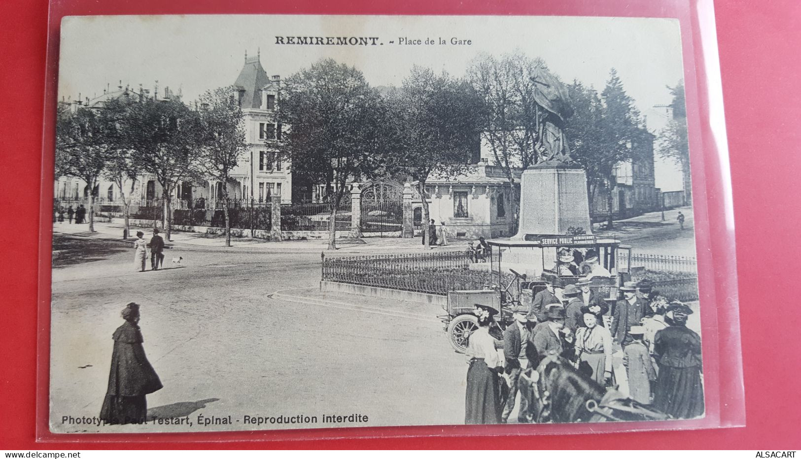 Remiremont , Place De La Gare , Voiture Service Public Pour Plombieres - Remiremont