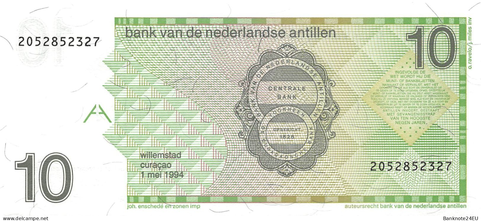 Netherlands Antilles Set 5-10-25 Gulden 1994 Unc, Banknote24 - 25 Florín Holandés (gulden)