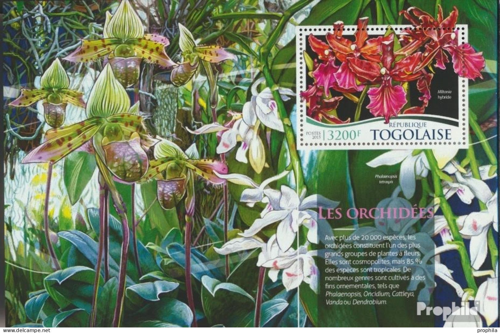 Togo Block 1166 (kompl. Ausgabe) Postfrisch 2015 Orchideen - Togo (1960-...)