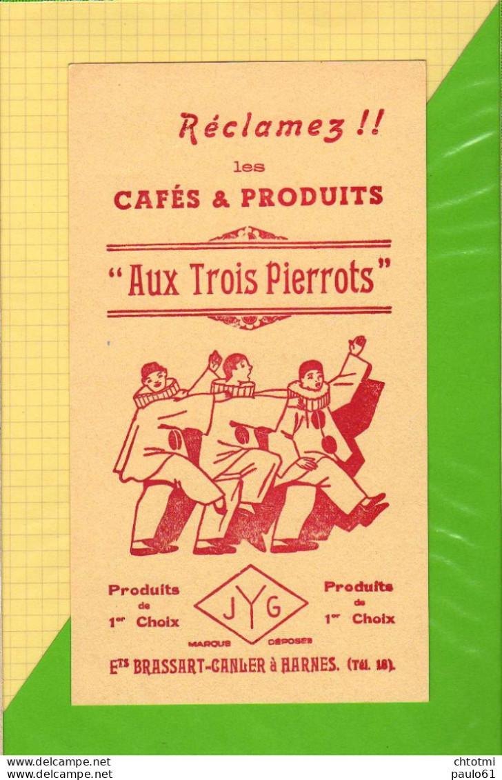 BUVARD &amp; Blotting Paper : Cafés Produits  AUX TROIS PIERROTS  Brassart Harnes - Kaffee & Tee