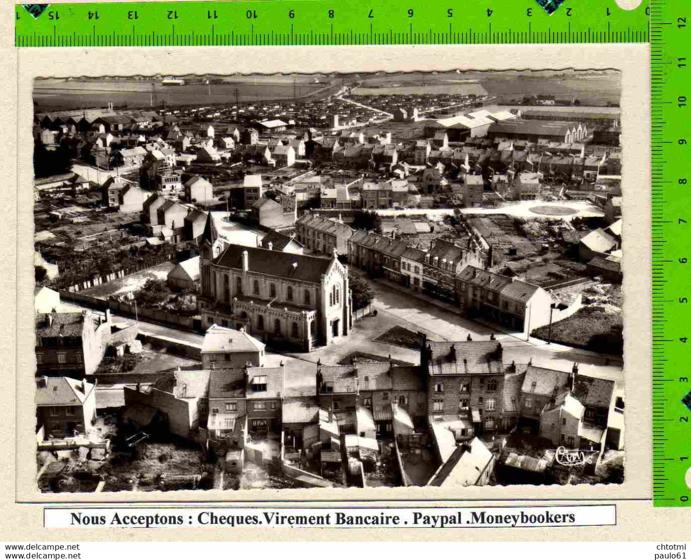 COUDEKERQUE BRANCHE : 269.26  Eglise Ste Germaine Vue Aerienne - Coudekerque Branche