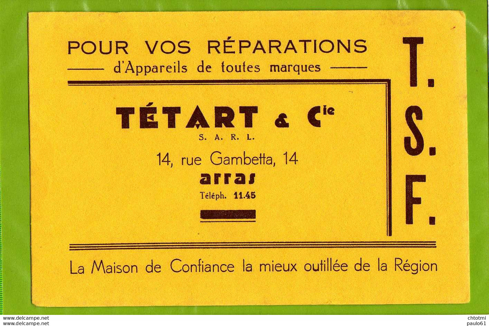 BUVARD : Reparations RADIO TSF  Tetart  Arras - Electricité & Gaz