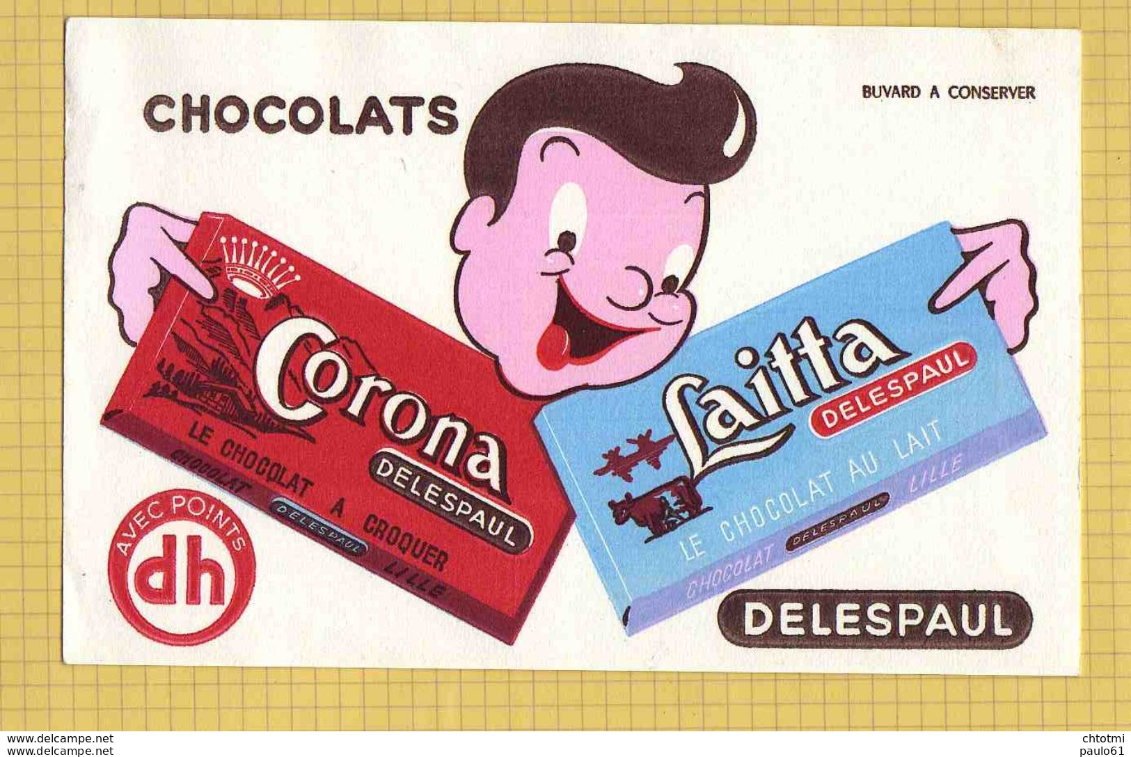 BUVARD : Chocolat CORONA Et LAITTA  LILLE - Cocoa & Chocolat