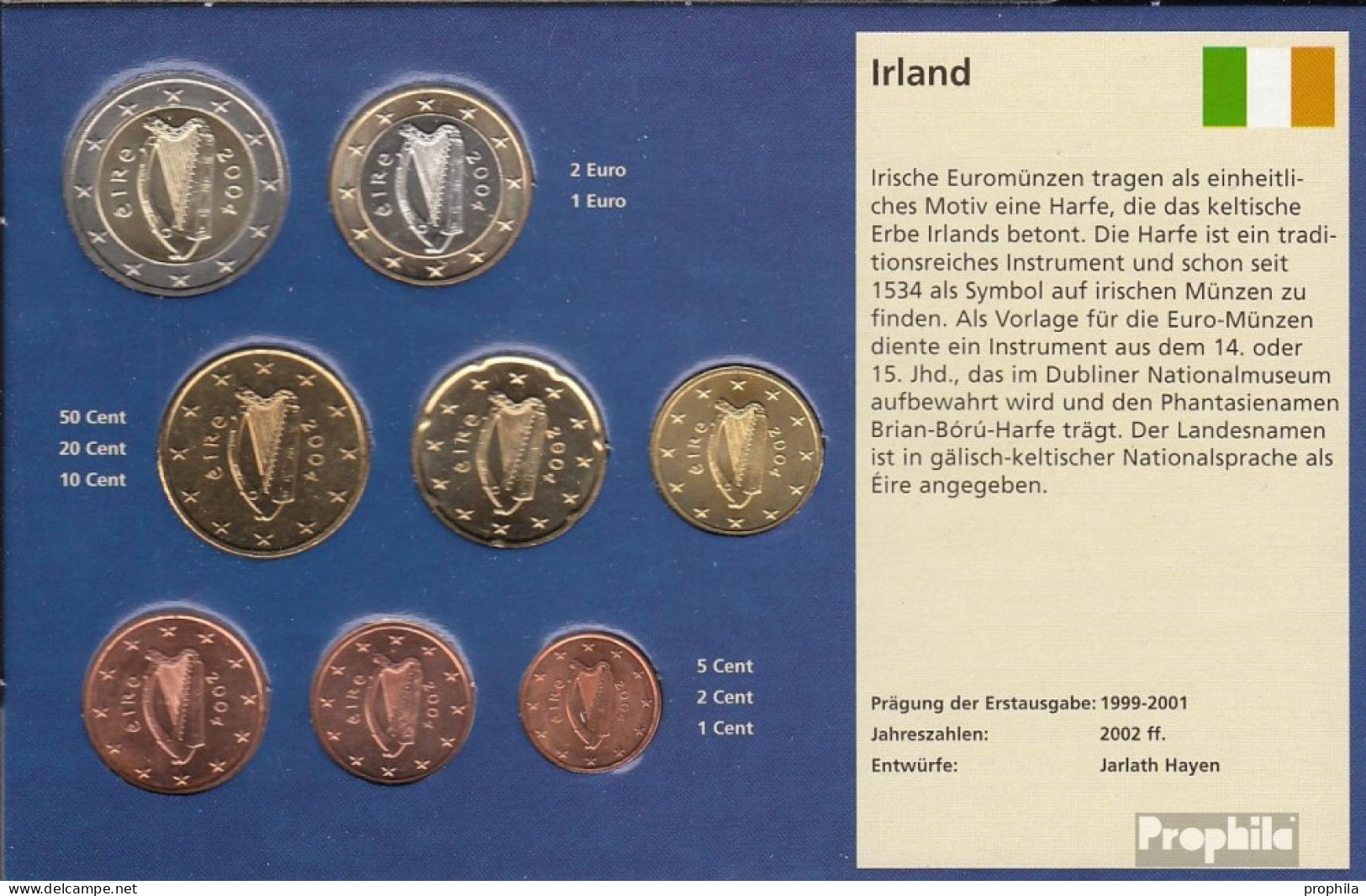 Irland 2004 Stgl./unzirkuliert Kursmünzensatz Stgl./unzirkuliert 2004 EURO Nachauflage - Irlande