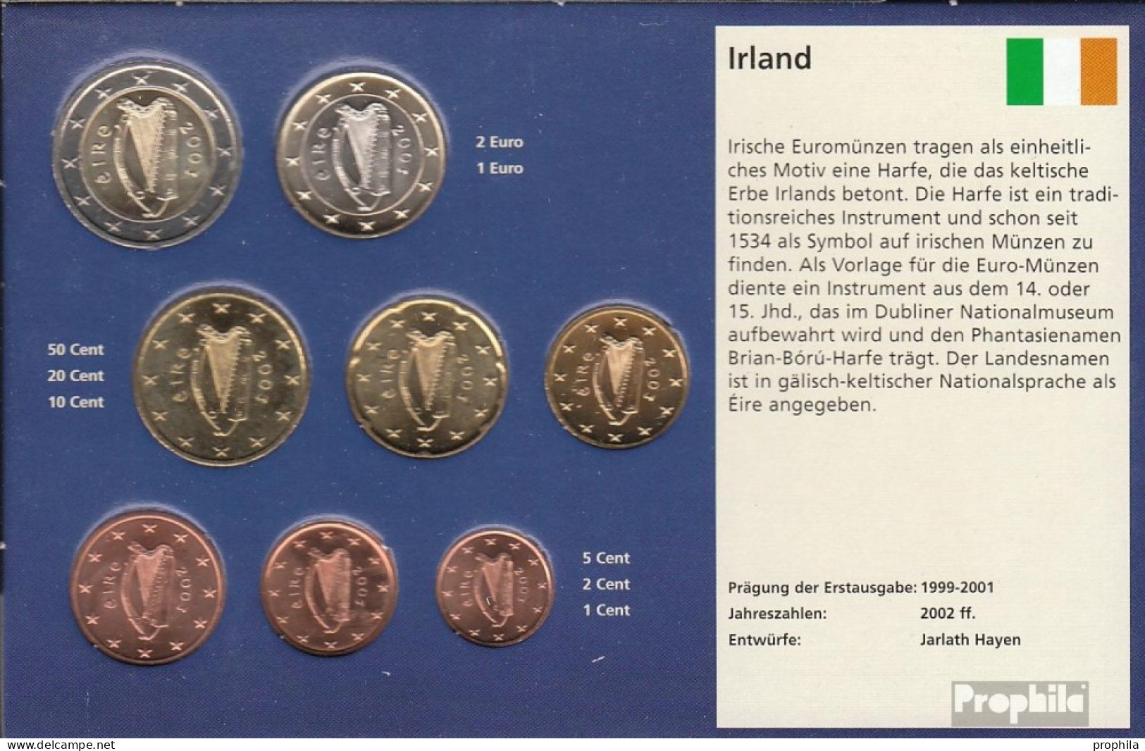 Irland 2003 Stgl./unzirkuliert Kursmünzensatz Stgl./unzirkuliert 2003 EURO Nachauflage - Ierland