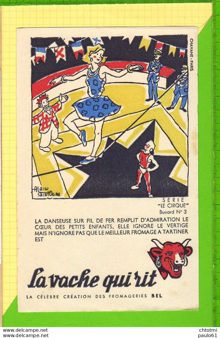 BUVARD & Blotting Paper : LA VACHE QUI RIT  Cirque Danseuse Sur Fil  N°3 - Dairy