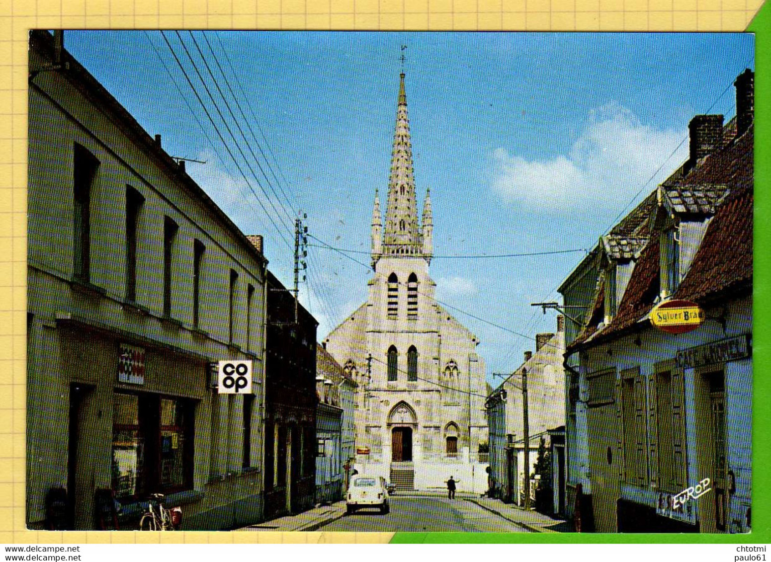 LUMBRES  Rue Broncquart  L'Eglise Magasin Coop - Lumbres