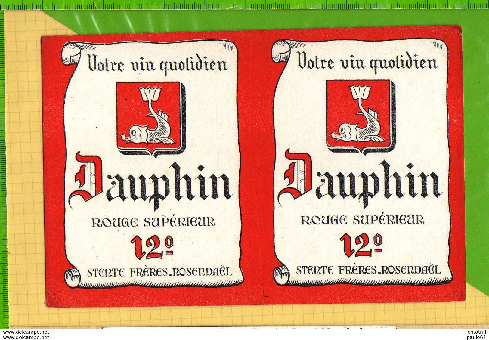 Buvard & Blotting Paper : Vin Quotidien DAUPHIN  ROSENDAEL - Liquore & Birra