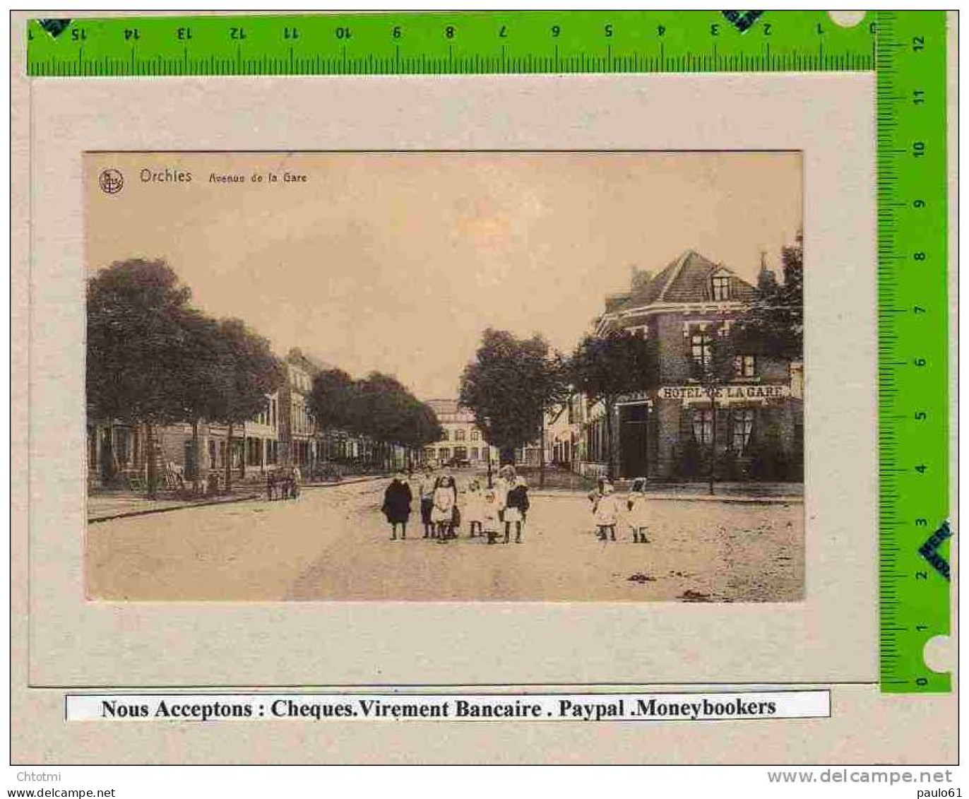 CPA : ORCHIES : Avenue De La Gare  Hotel Et Animation Feld Poste - Orchies