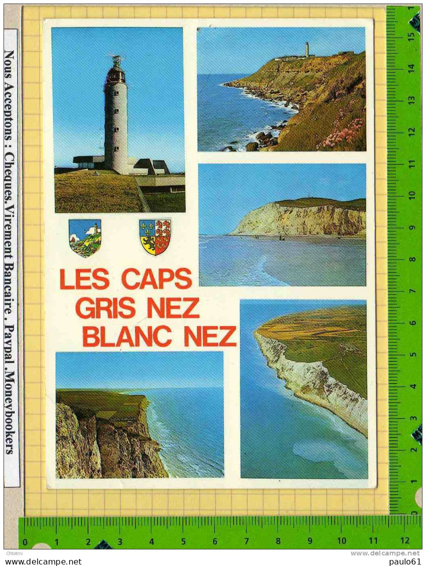 Les CAPS GRIS NEZ  BLANC NEZ  Le Phare Les Caps Et La Plage - Wissant