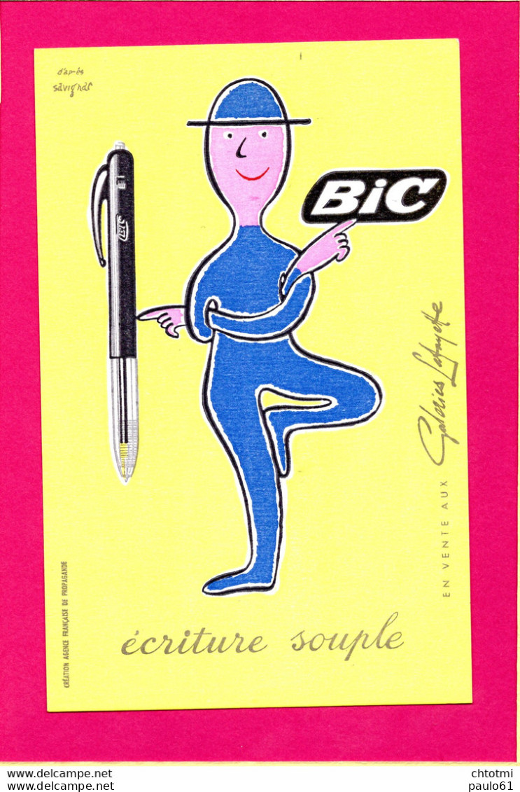 BUVARD & Blotting Paper : BIC Ecriture Souple Signé D'apres Savignac - Stationeries (flat Articles)