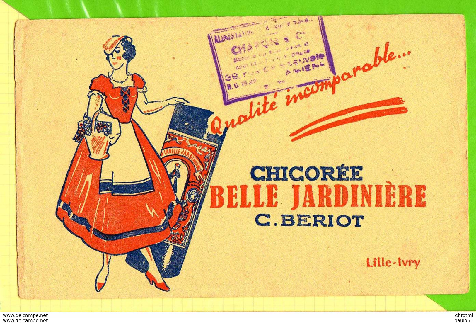 BUVARD &amp; Blotter Paper: Chicorée  La Belle Jardiniere C.BERIOT LILLE Cahet Amiens - Kaffee & Tee