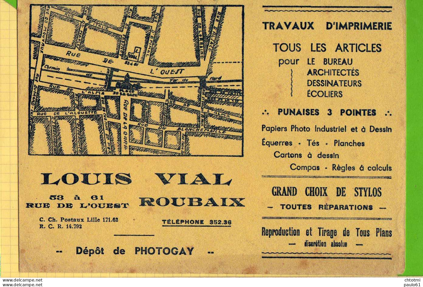 BUVARD & Blotting Paper : Travaux D'Imprimerie LOUIS VIAL ROUBAIX - Stationeries (flat Articles)