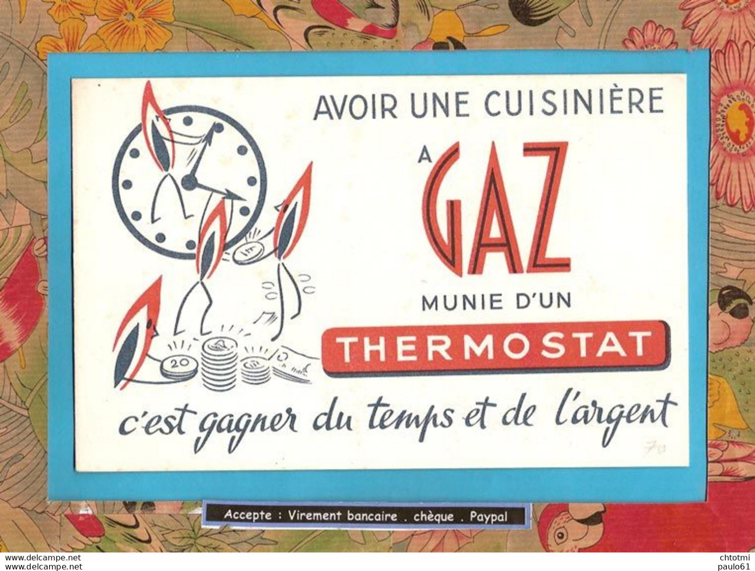 BUVARD &amp; Blotting Paper : Cuisiniere A GAZ  THERMOSTAT - Elektriciteit En Gas