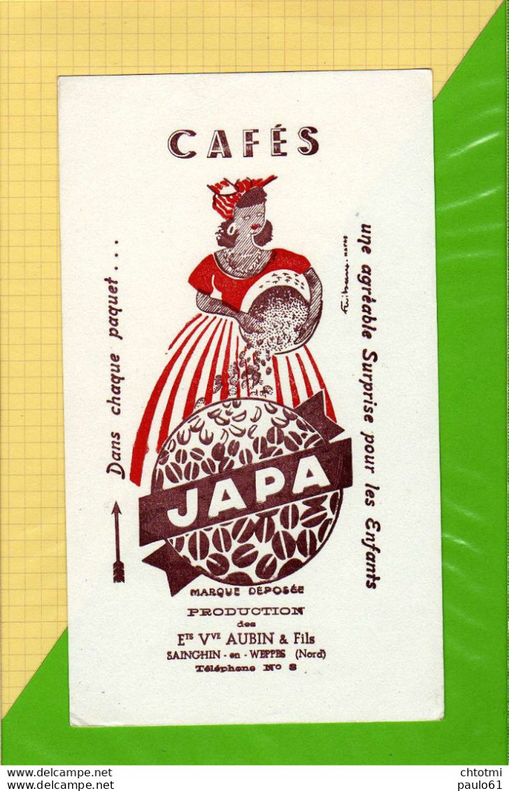 BUVARD &amp; Blotting Paper  : Cafes JAPA SAINGHIN En WEPPES  Blanc - Coffee & Tea