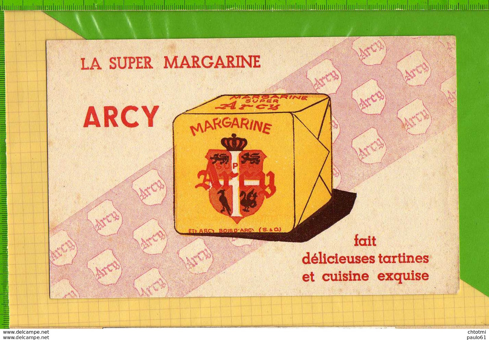 Buvard & Blotting Paper : Margarine ARCY  La Super Rose - Dairy