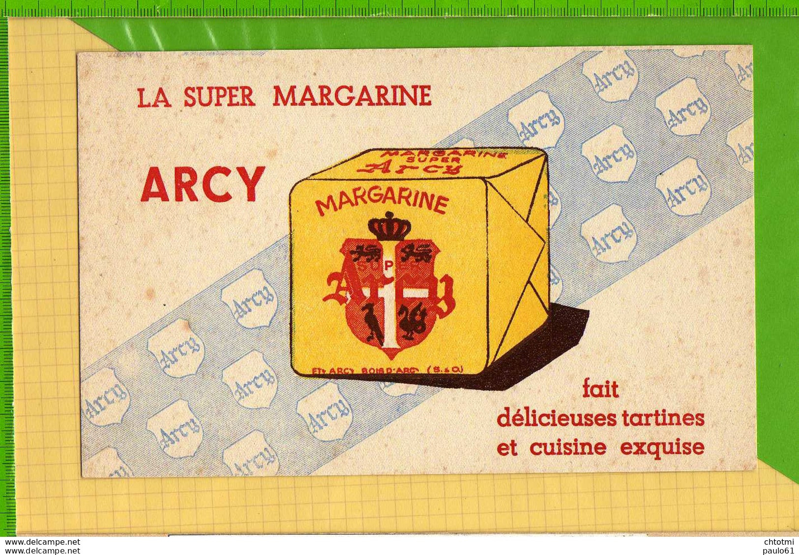 Buvard & Blotting Paper : Margarine ARCY  La Super Bleu - Dairy