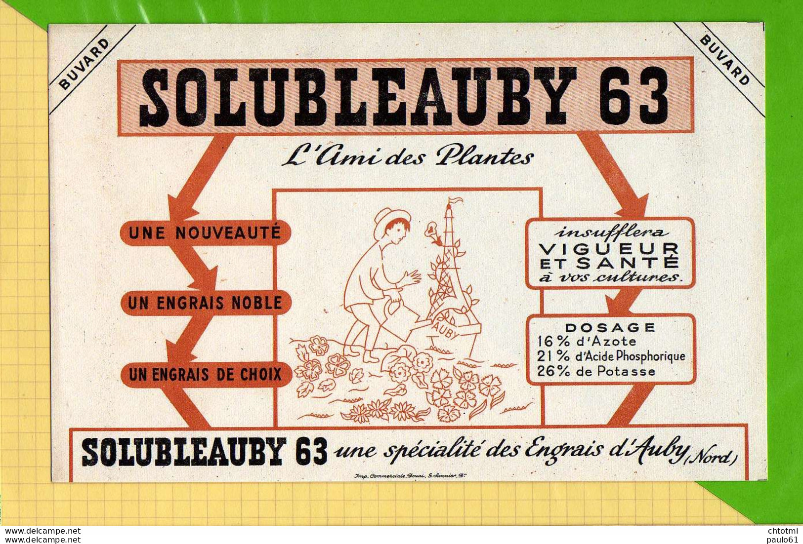 BUVARD &amp; Blotting Paper  : Engrais SOLUBLEAUBY 63  AUBRY - Agricoltura