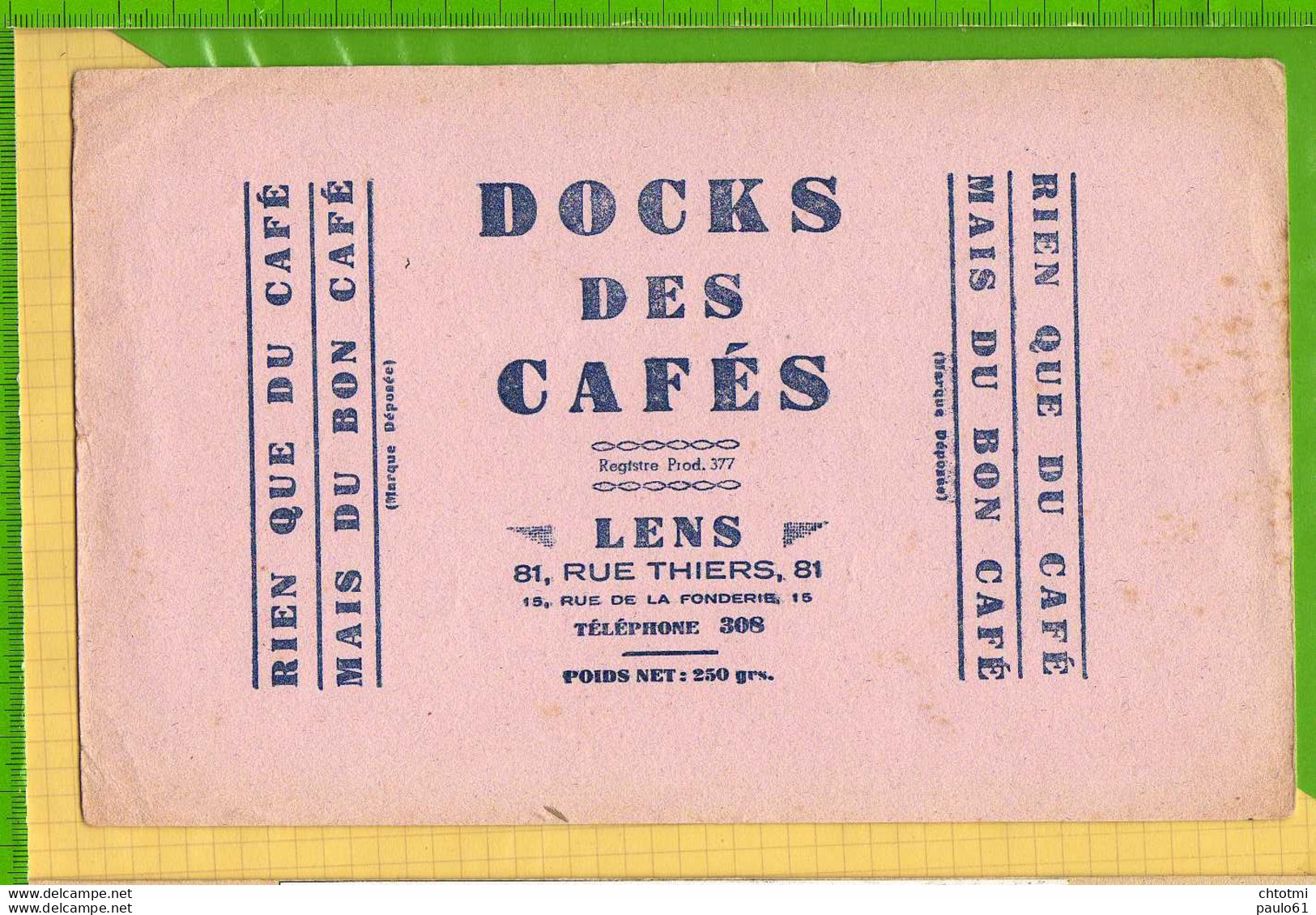 Buvard & Blotting Paper : Docks Des Cafés LENS - Café & Thé