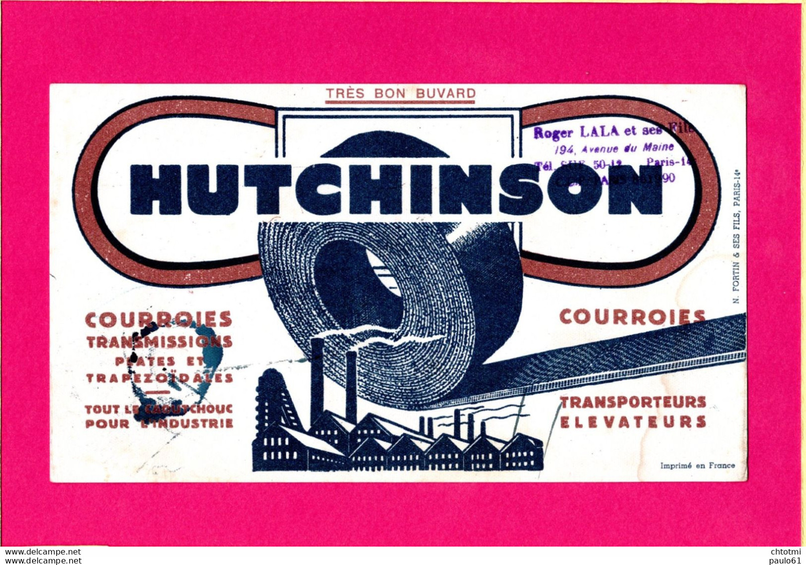 BUVARD & Blotting Paper :HUTCHINSON Courroies - Automobile