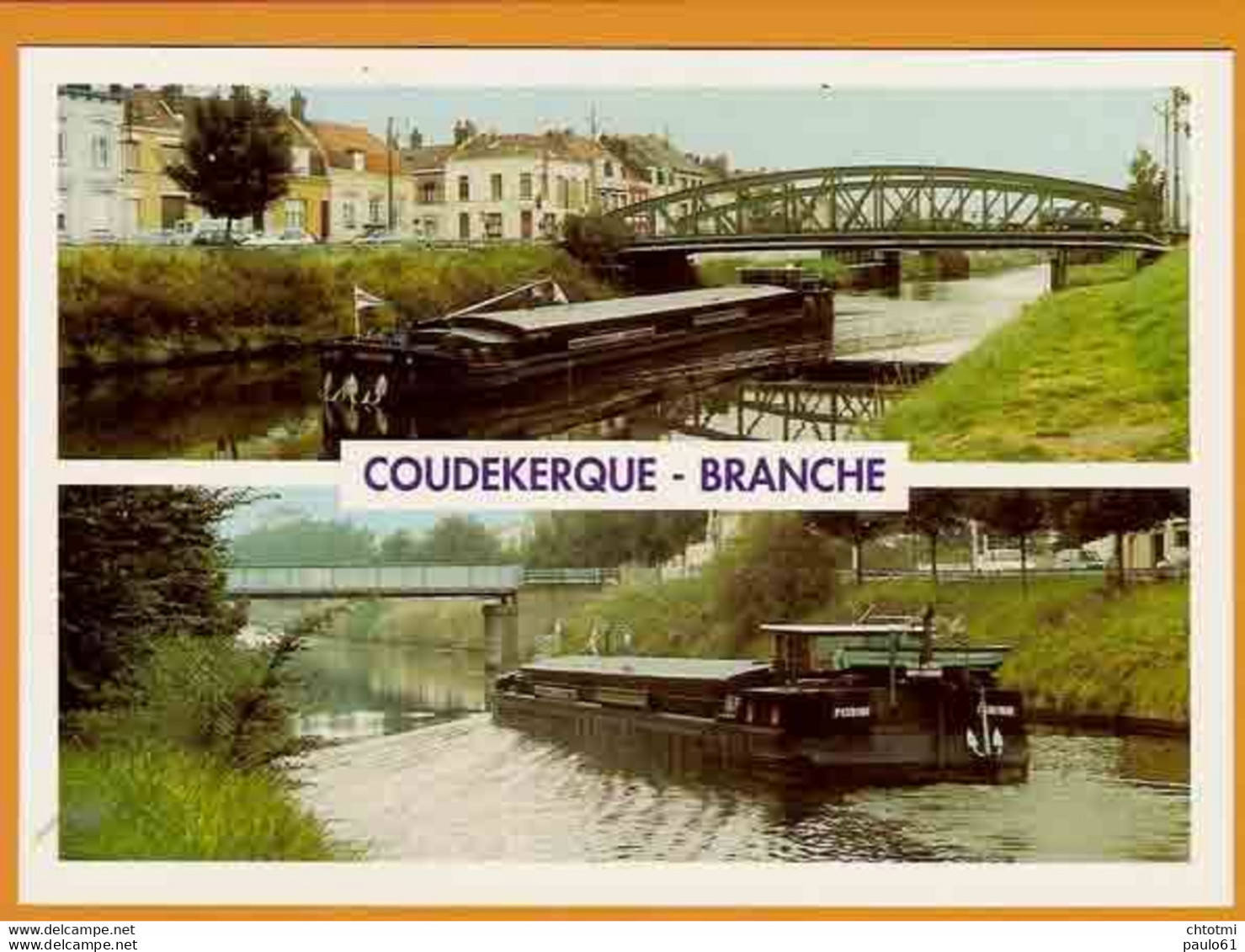 COUDEKERQUE BRANCHE   Peniches Passant Sous Le Pont     Ref : 69.2676 - Coudekerque Branche