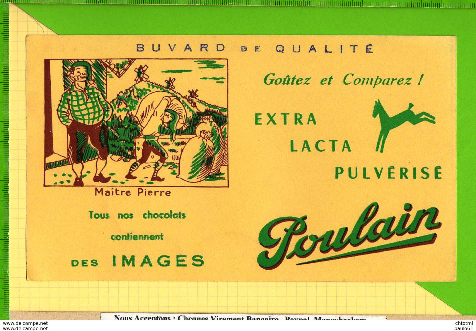 Buvard & Blotting Paper :Chocolat Poulain Maitre Pierre - Chocolat